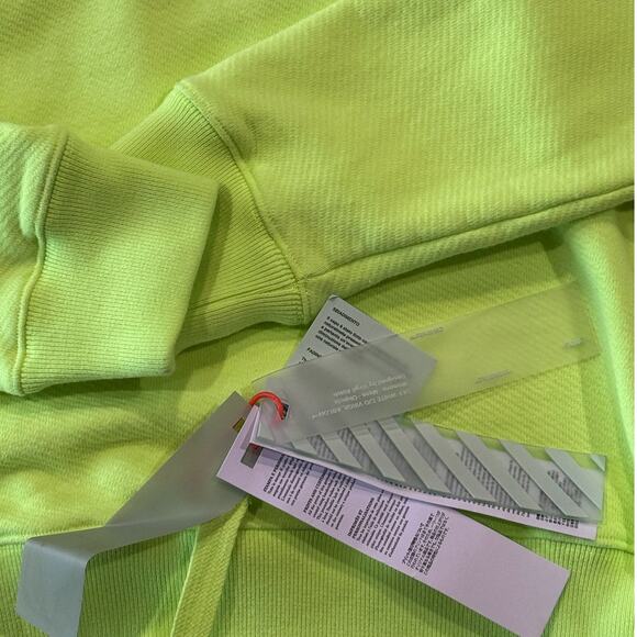Off White Logo Green Slim Crewneck *NEW WITH TAGS*SIZE M - Picture 6 of 9